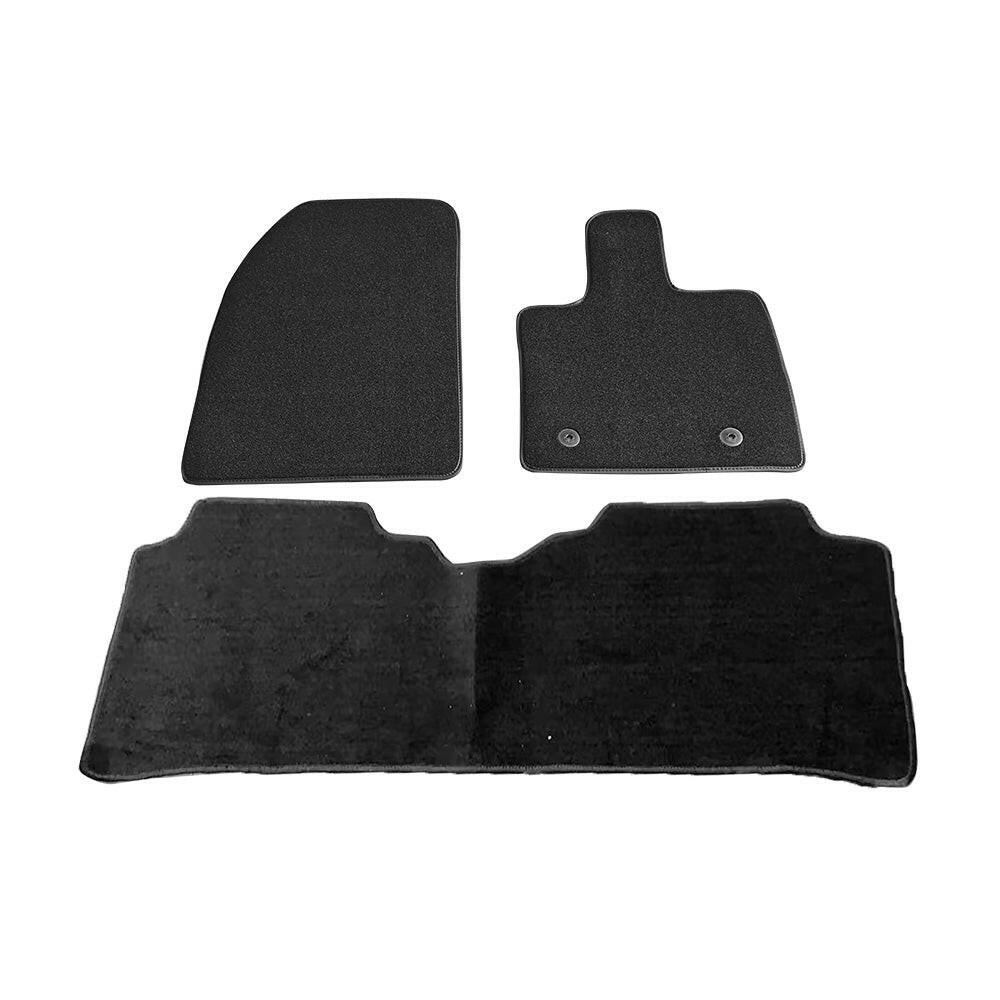 3x Carpet Car Mats Set Black Suitable for BYD Atto 3